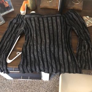 Vestique off the shoulder striped top